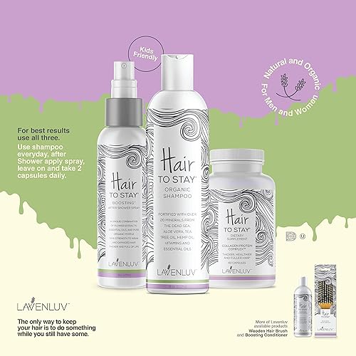 Miniatura 3 de Lavenluv Hair Stay After Shower Spray - Tratamiento orgánico de mirto dañado, adelgazamiento calvicie, aceites esenciales, extracto de flores, suero