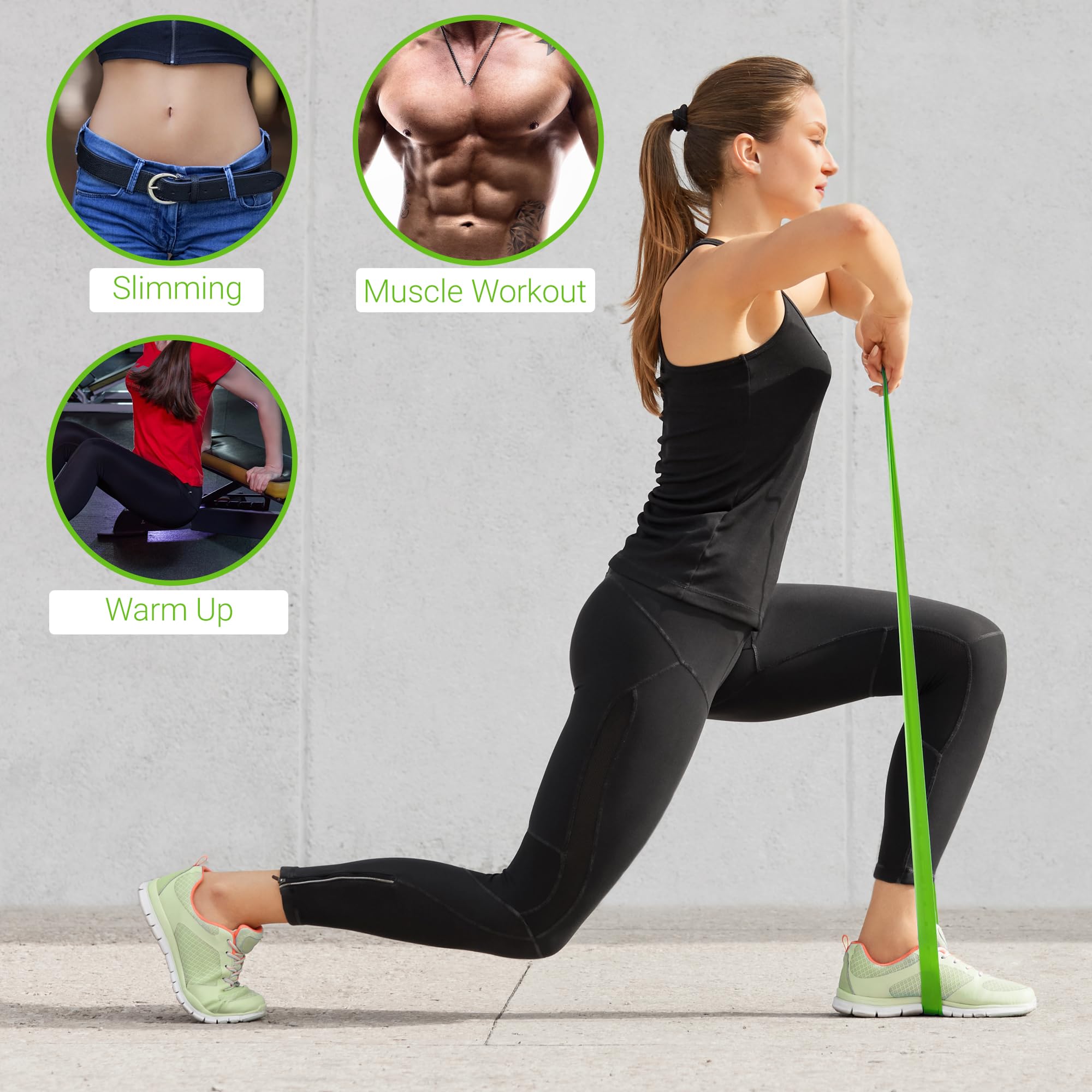 TechStone Bandes De Résistance pour Entraînement Femmes Et Hommes – Pack De 5 Niveaux Différents Bandes Élastiques Haute Résistance pour Salle De Sport Maison – Kit Fitness avec Sac De Transport