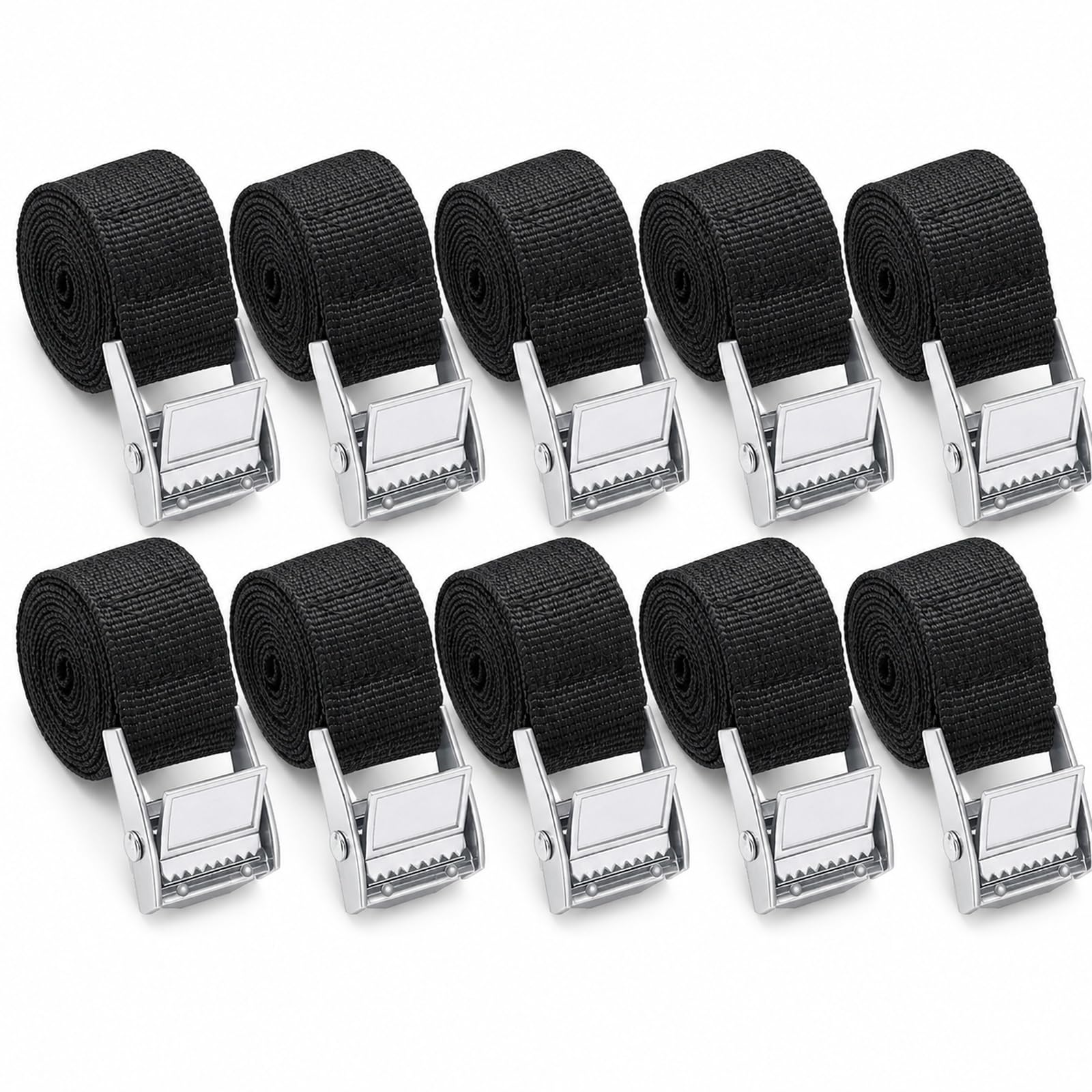 stititata 10 Pack Ratchet Tie Down Straps | 25 mm x 1 m | Cargo Lashing