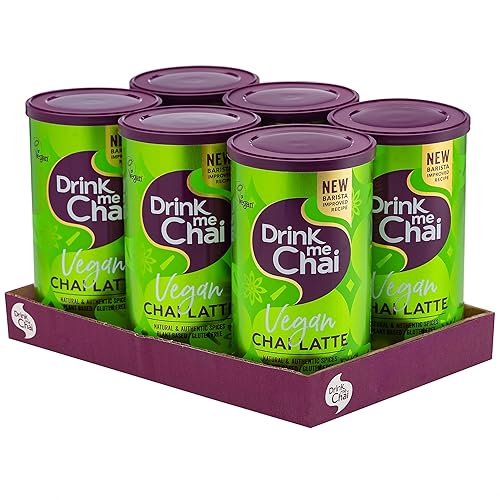 Drink Me Chai Vegan Chai Latte 250g - Just Add Water, Vegan Chai Latte Powder (Pack of 6) - Vegan - 250 g (Pack of 6)