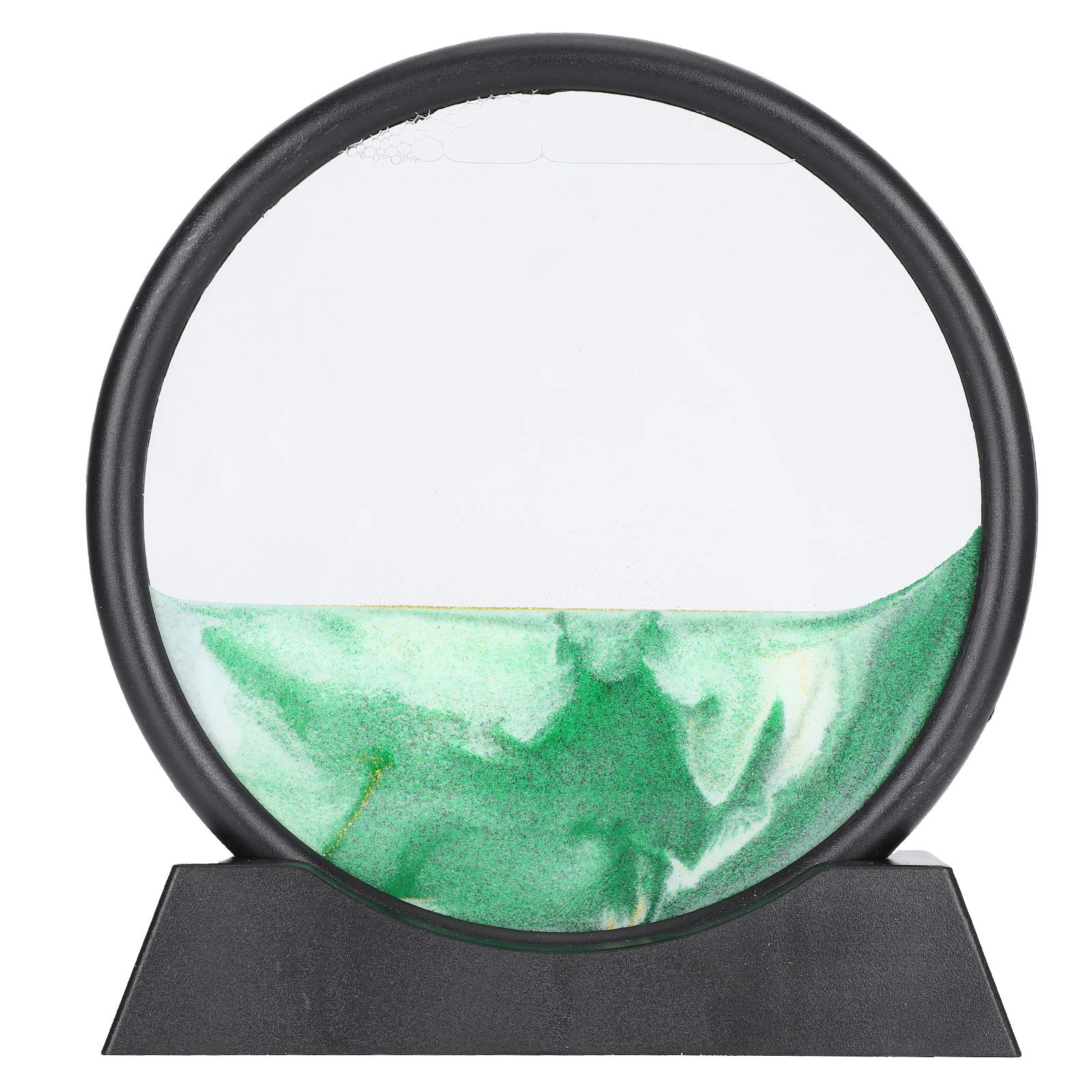 Sand Picture, Sand Art Pictures Moving Sand Art Picture, for Home Bedroom Office Hotel(Green, 7 inch)