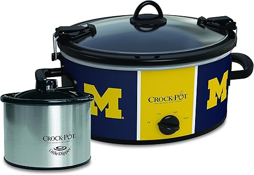 Miniatura 9 de Crock-Pot, olla de cocción lenta, Louisiana State Tigers, para universitarios, con calentador de alimentos, más olla pequeña de 16 onzas, Wisconsin