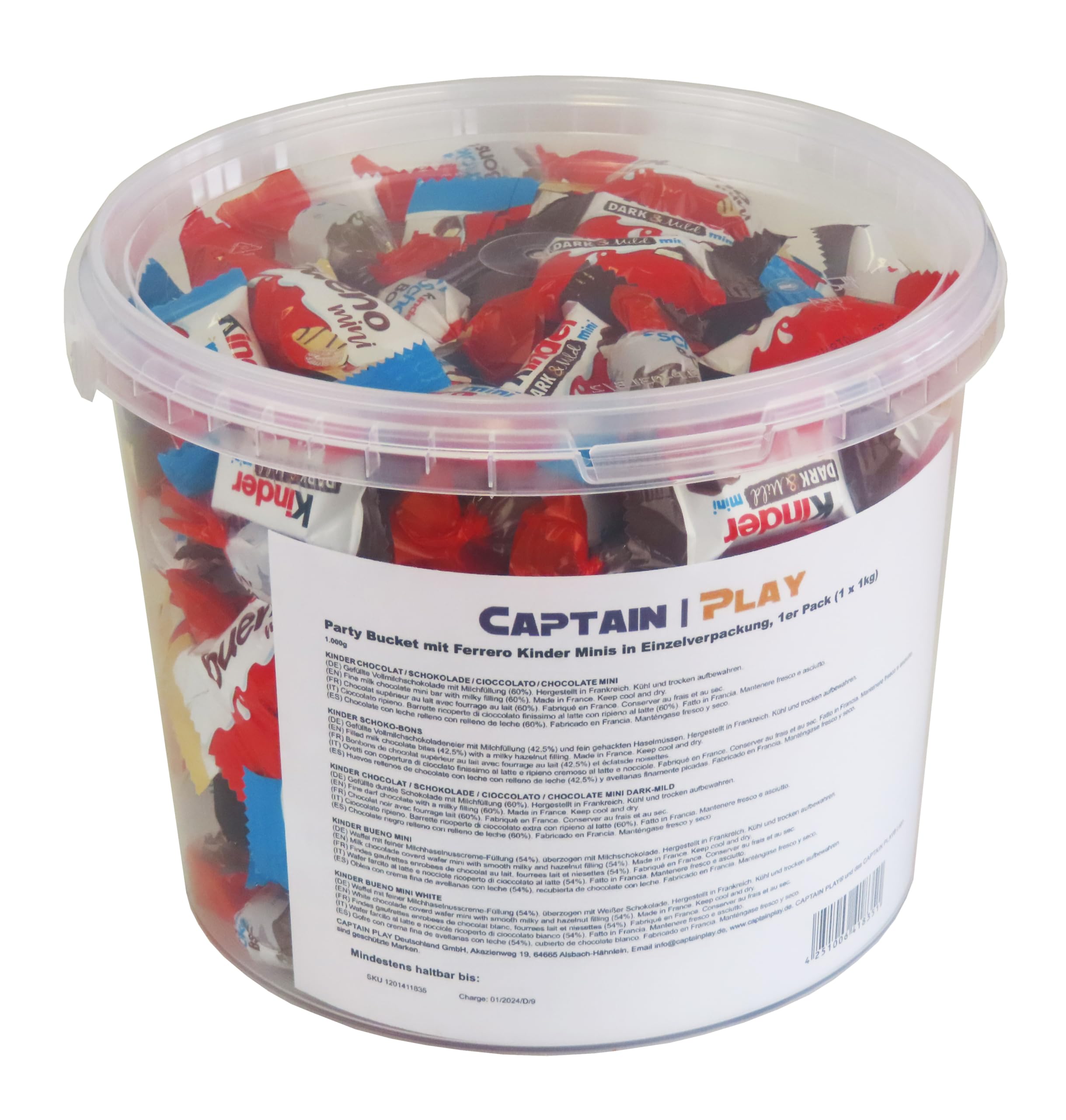 Party Bucket con Kinder Mini specialità 1kg