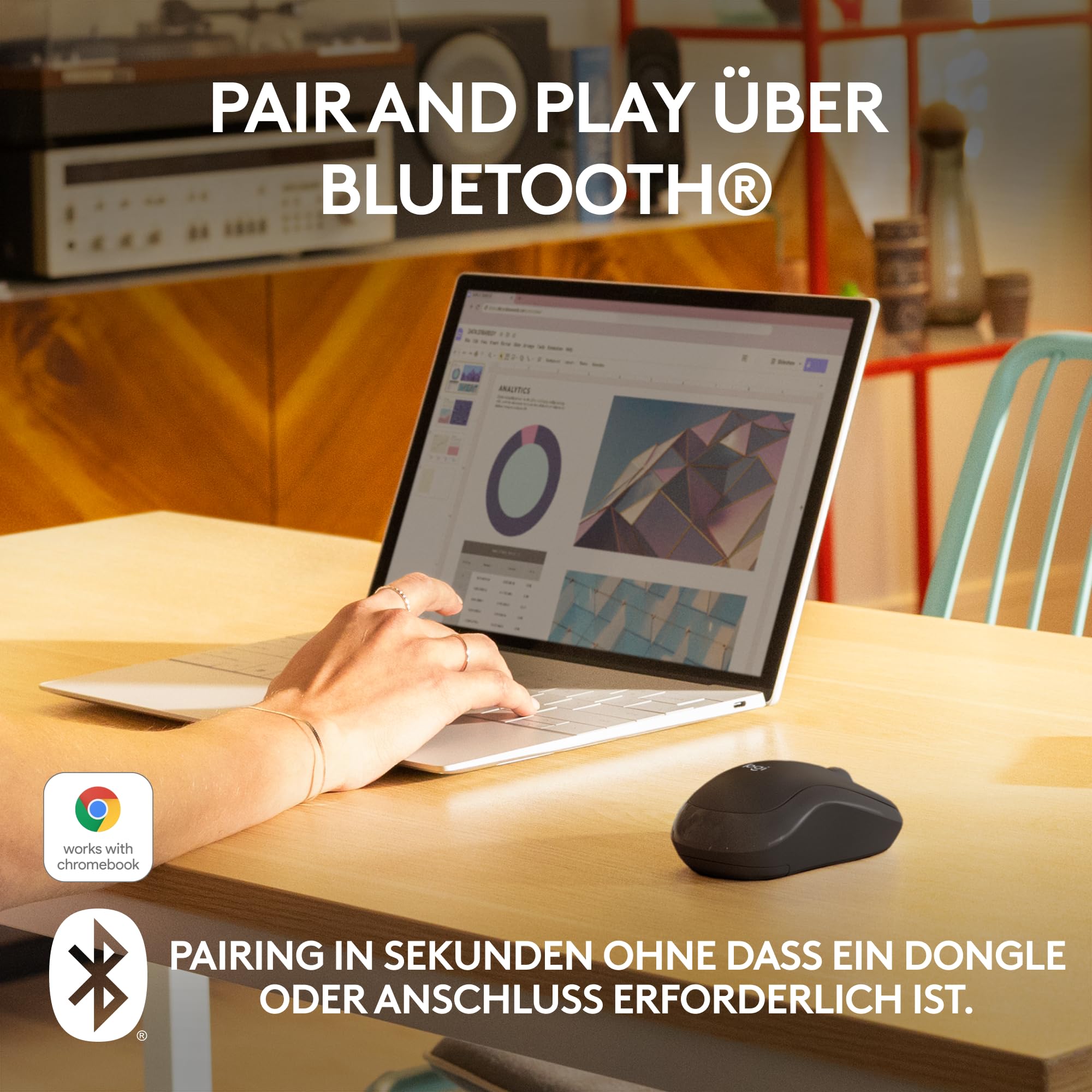 Besuche den Logitech- Logitech M240 Silent Bluetooth Maus, Kabellos, Kompakt, Mobil, Smooth Tracking, 18-Monate-Batterie, für Windows, macOS, ChromeOS, kompatibel mit PC, Mac, Laptop, Tablets - Graphit in use