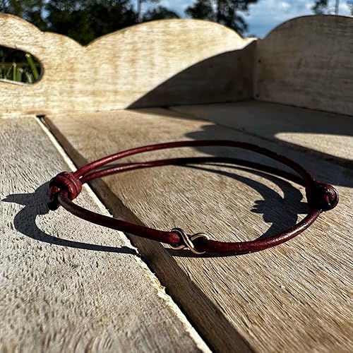 Miniatura 4 de Matching Couple Infinity Bracelets - Vows of Eternal Love, Leather Bracelet, His and Hers San Valentines Gift, Men Women Love Gifts, Best Friend