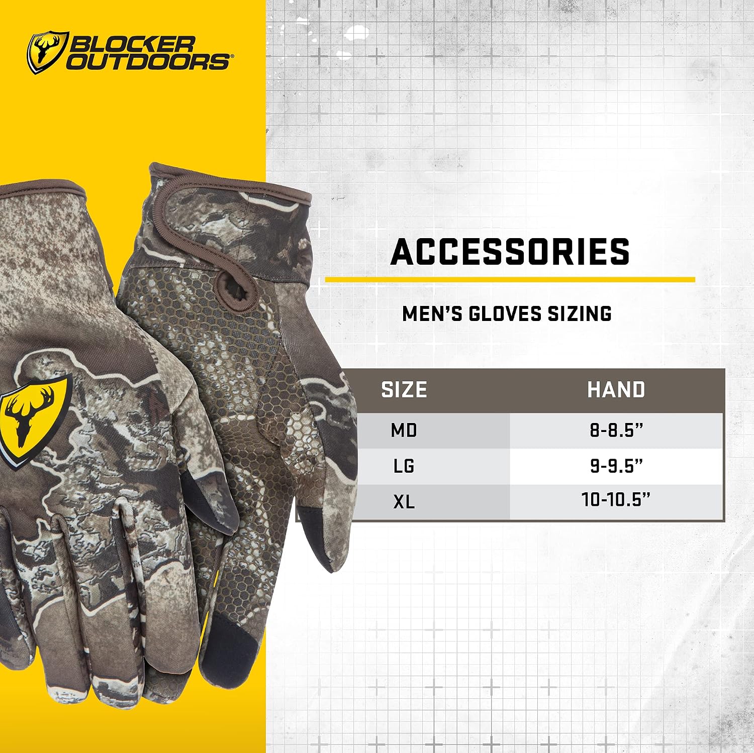 SCENTBLOCKER Shield Series S3 Warm Fleece Gloves, Touch Screen Gloves for Men