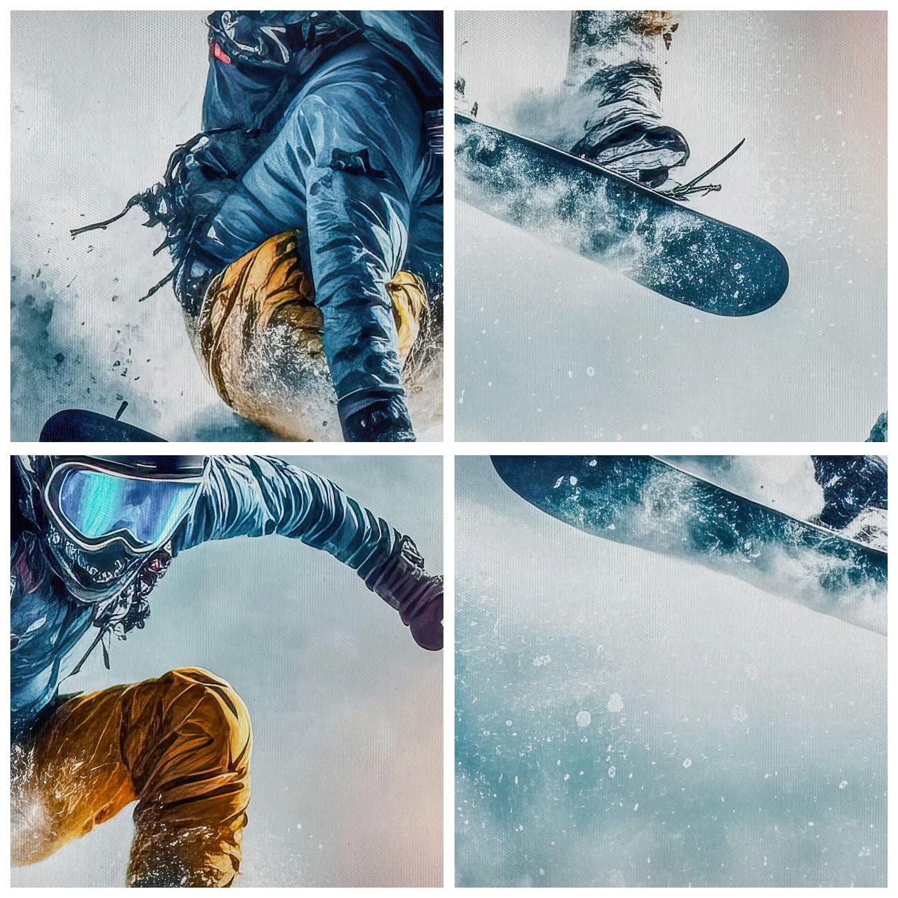 Moderno Quadro su Tela 70x50 cm Stampe da Parete Persone Sport - 5677 | Snowboard Inverno Quadro Decorativo Piccolo 1 pezzo Soggiorno Camera da Letto Arte da Parete Decorazione da Parete ARTTOR