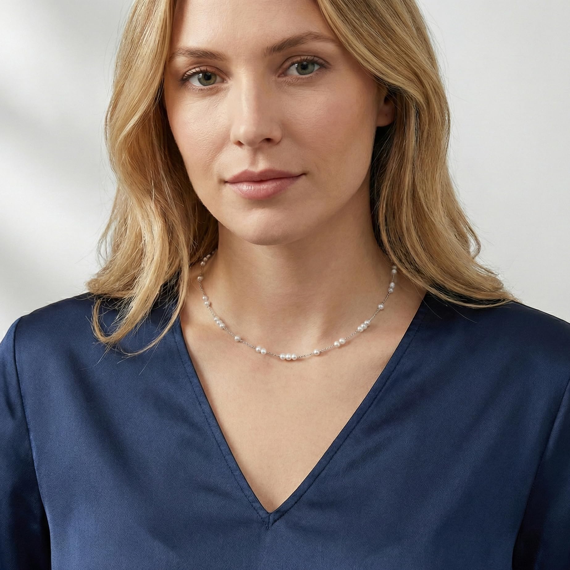 Schöner-SD Collana di perle coltivate in argento 925 con perle d'acqua dolce