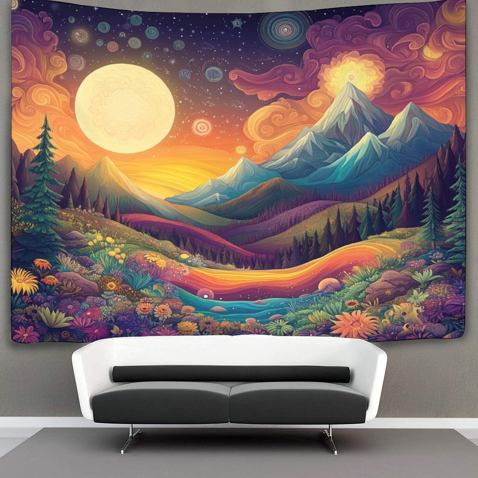 Kaiyun Style-5 Forest Landscape Style Tapestry Medieval Art Tapestries 3D Wall Hanging Home Decorations For Room 180Cmx230cm