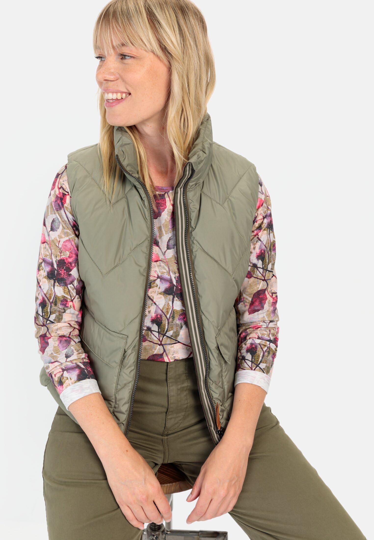 camel active Damen Langarmshirt aus Organic Cotton