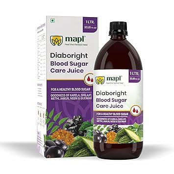 MAPL Diaboright Diabetic Care Juice - 1L | Blood Sugar Control | Diabetic Syrup with Amla, Neem, Karela, Jamun, Ayurvedic Herbal to Manage Sugar Levels