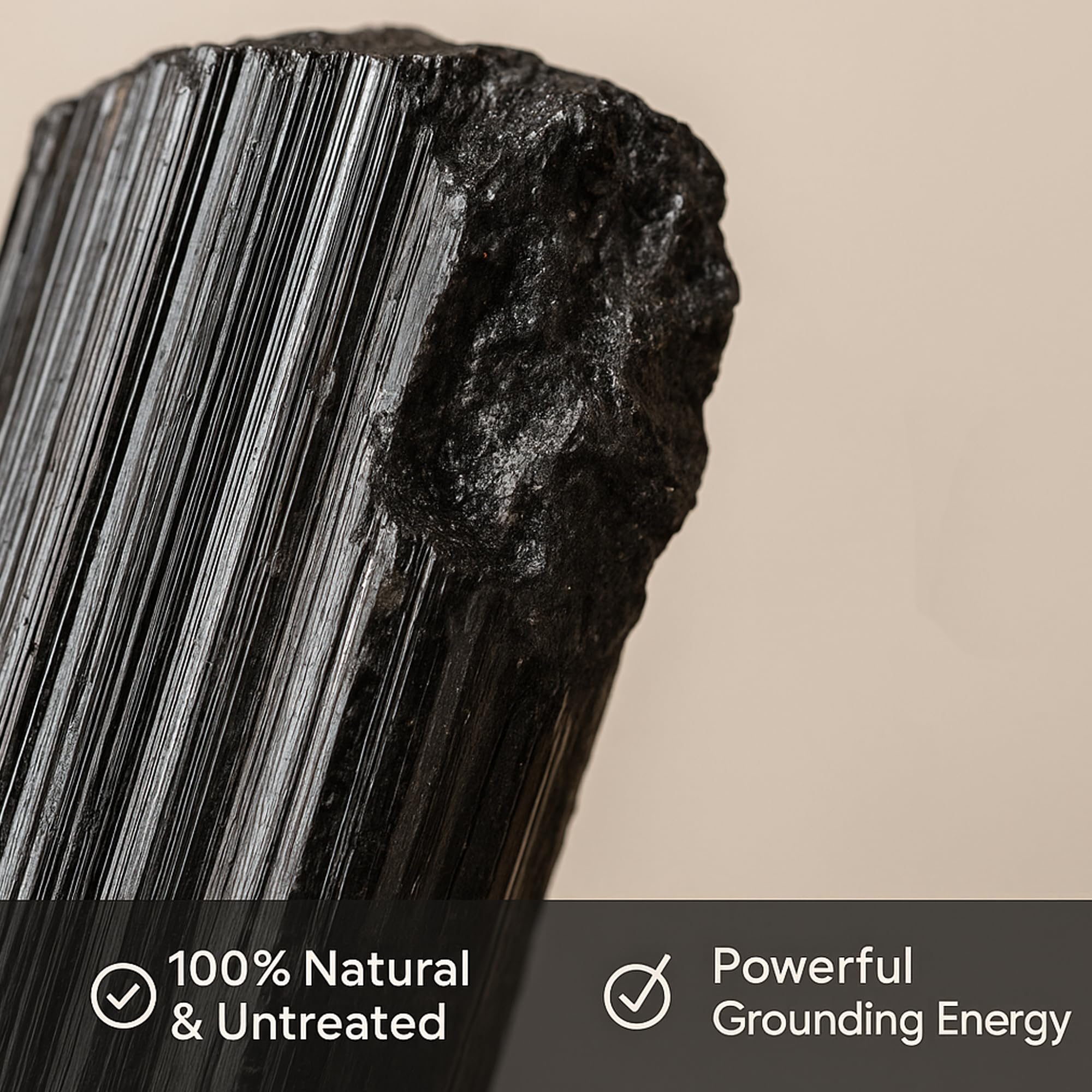 SEREIN Natural Black Tourmaline Raw Stone Healing Crystal Rough Stones for Manifestation, Meditation and Spiritual Energy Cleansing Ideal for Home, Office, Meditation & Chakra Balancing - 100 GRAM 1