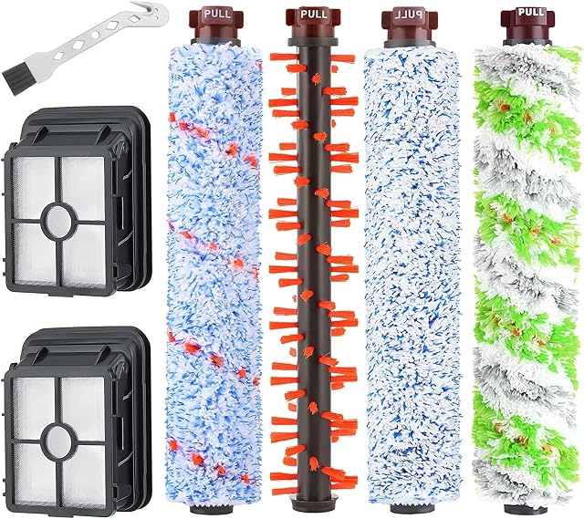 Fixbetter Akcesoria do Bissell Crosswave 3 w 1, 1 szczotka rolkowa Pet Pro + 1 szczotka do dywanów + 1 szczotka podłogowa + 1 szczotka wielopowierzchniowa + 2 filtry do serii Bissell Crosswave 2225 1866 2052 1713 1785