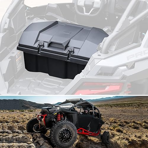 KIWI MASTER Caja de carga delantera de 60 cuartos de galón compatible con Polaris RZR PRO R 2022 2023 2023 accesorios contenedor de almacenamiento