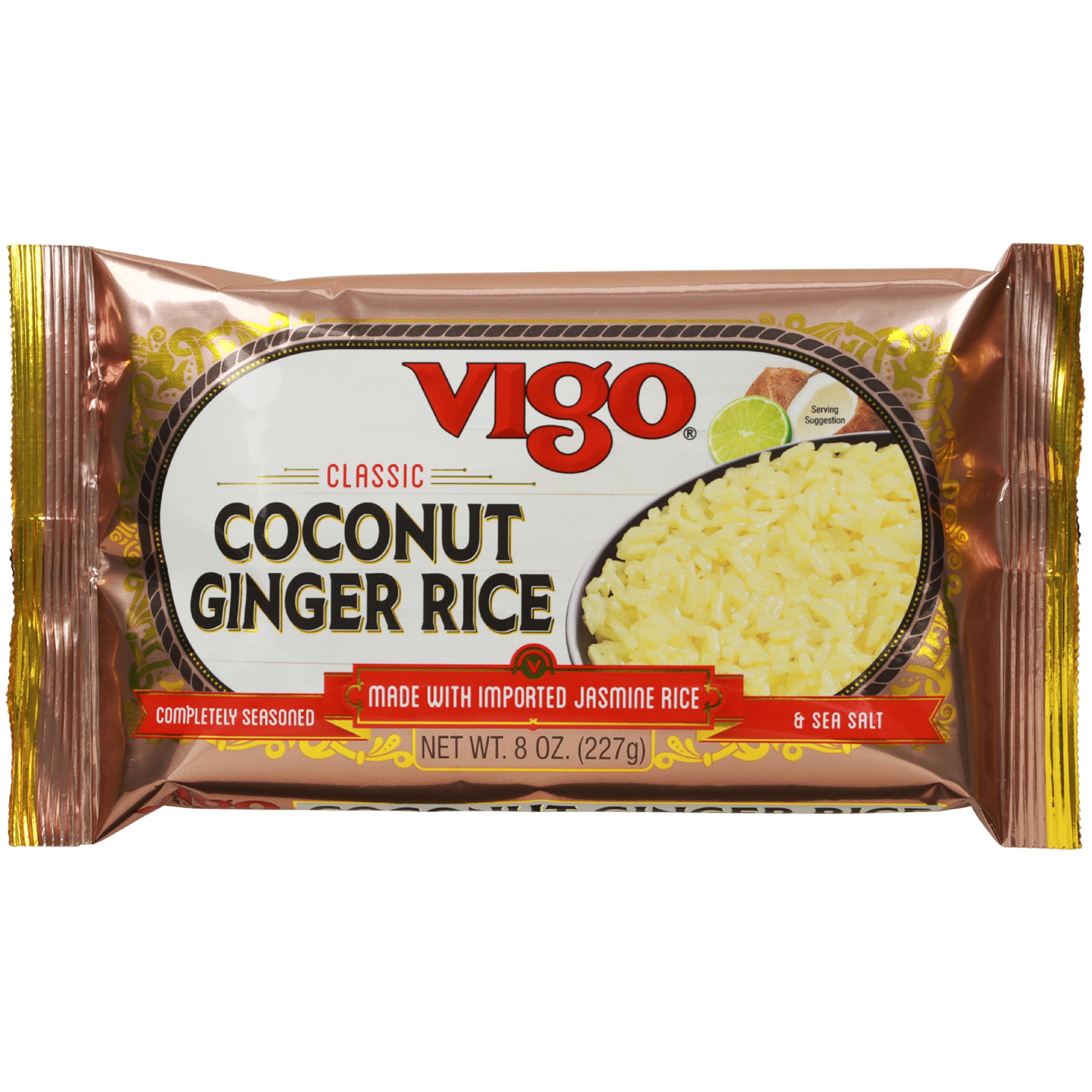 Vigo Authentic Coconut Ginger Rice, Imported Jasmine (Coconut Ginger, 8 Ounce (Pack of 12))