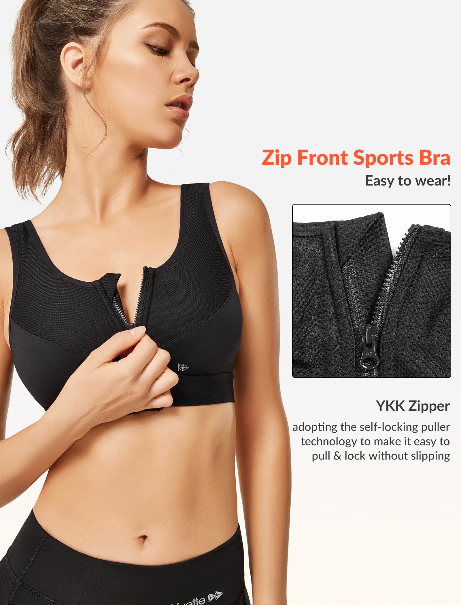 Yvette Sport-BH für Damen, Racerback, Laufen, Fitness, bauchfreie Tops