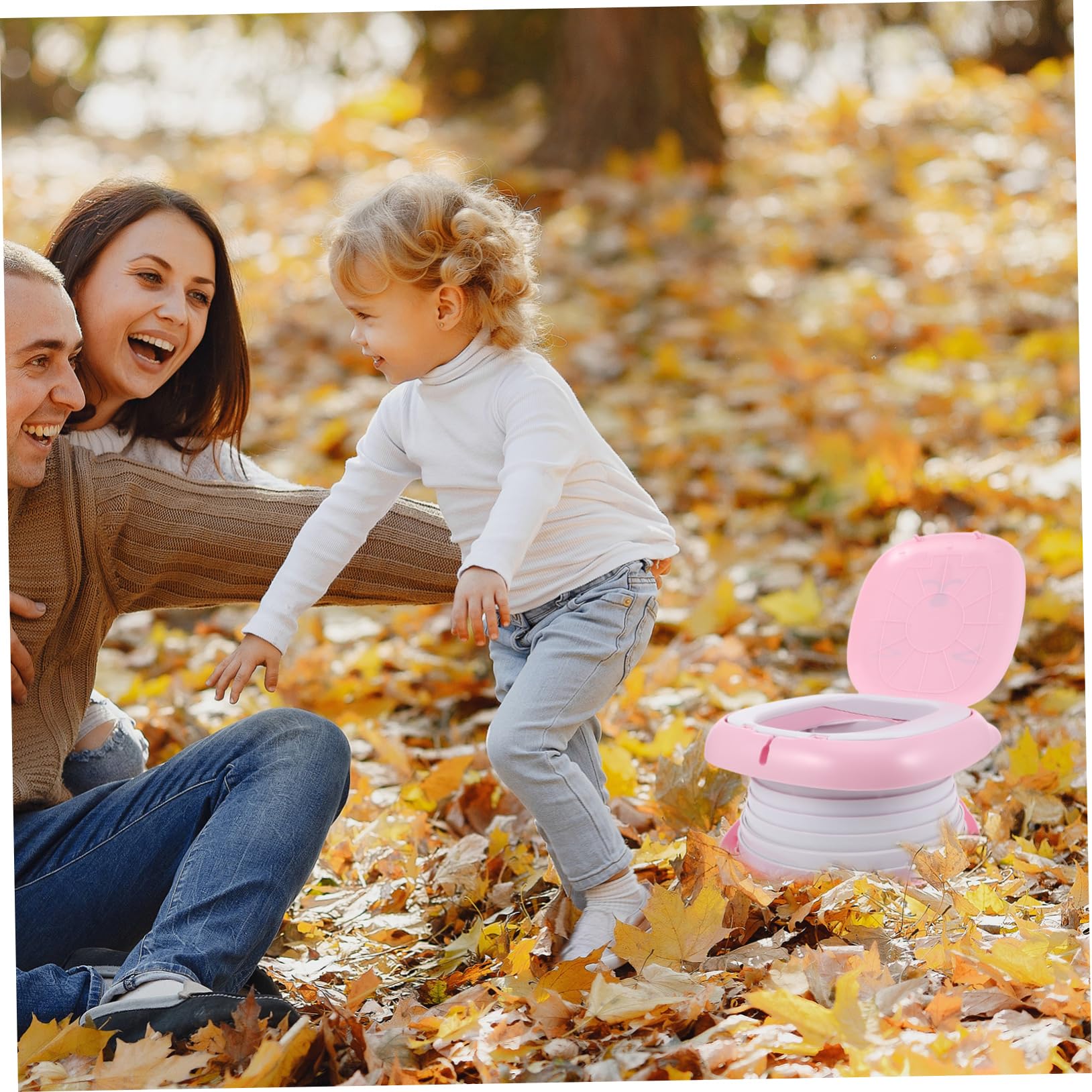 VICASKY Vasino Portatile Pieghevole Per Bambini, Sedile Del Water Per Addestramento Al Vasino, Wc Portatile Per Viaggi e Campeggio, Resistente Alle Perdite, Facile Da Trasportare, Rosa
