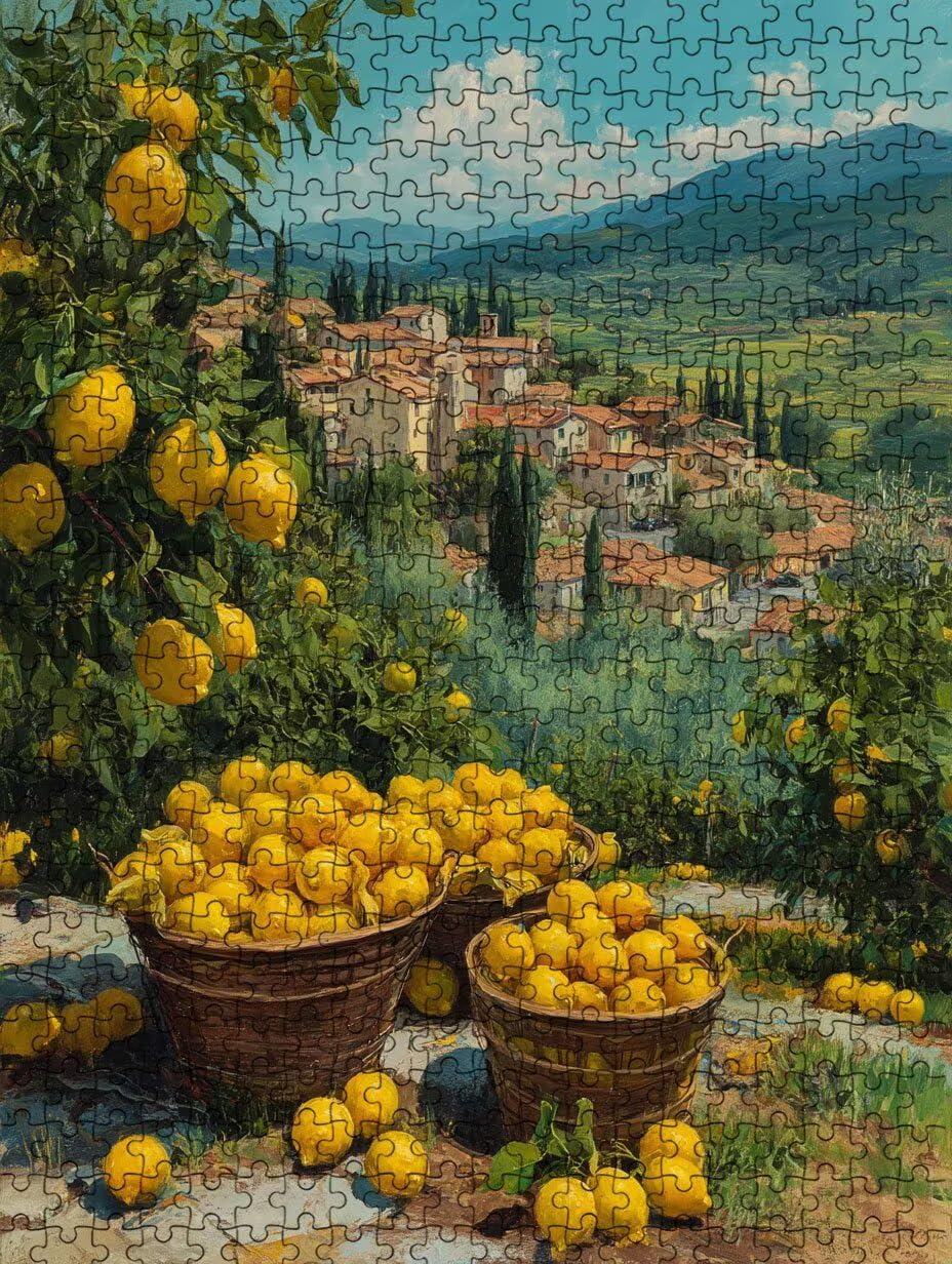 Jesienne Zbiory Cytryny, Klasyczne Puzzle 5000 Sztuk Dorosłych BLQSBGA7-350 | Wyzwanie Zagadki, Gry Logiczne Cała Rodzina, Stres, Wystrój Domu Miłośnicy Puzzle