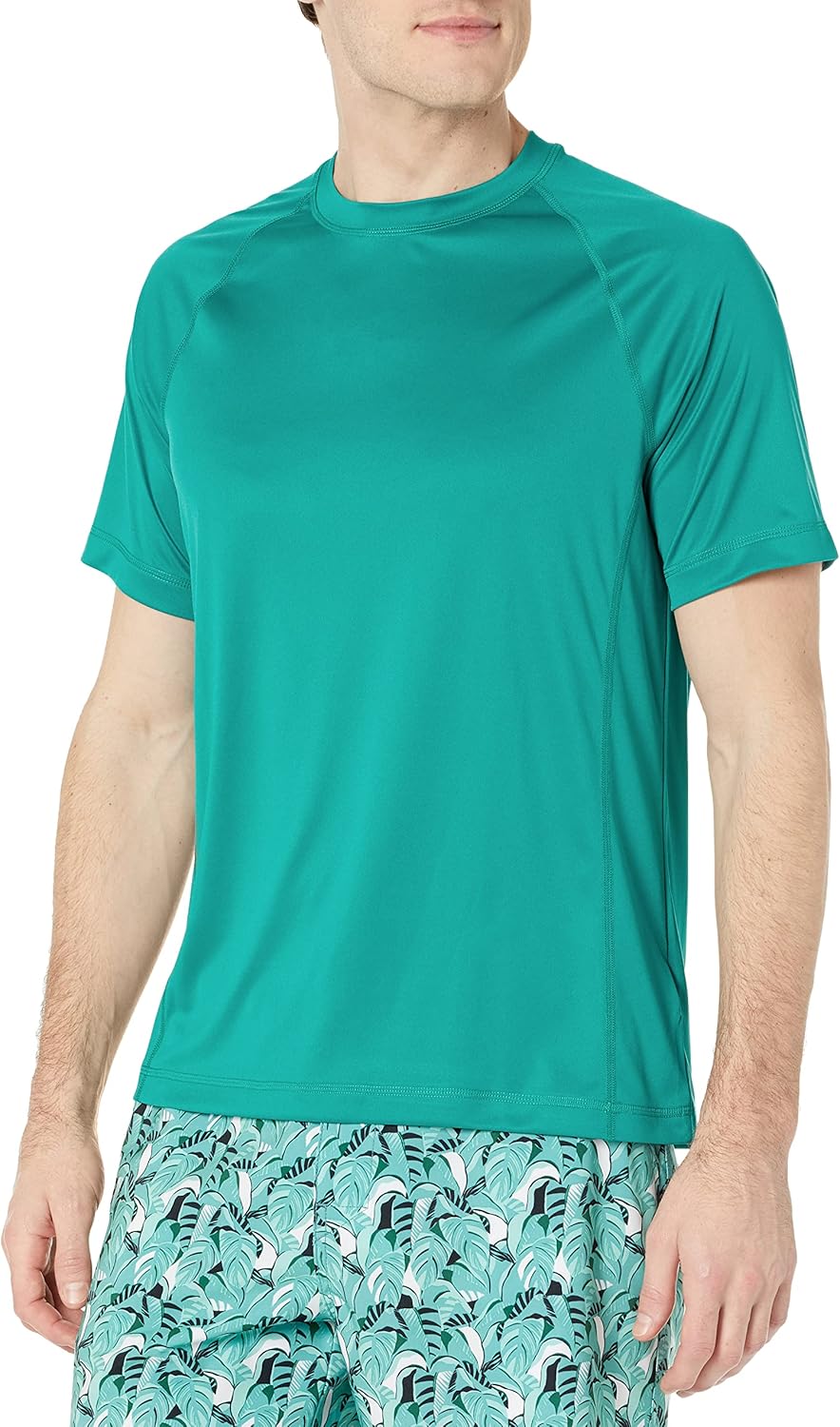 Amazon Essentials Men’s Slim-Fit Short-Sleeve Quick-Dry UPF 50 Swim Tee