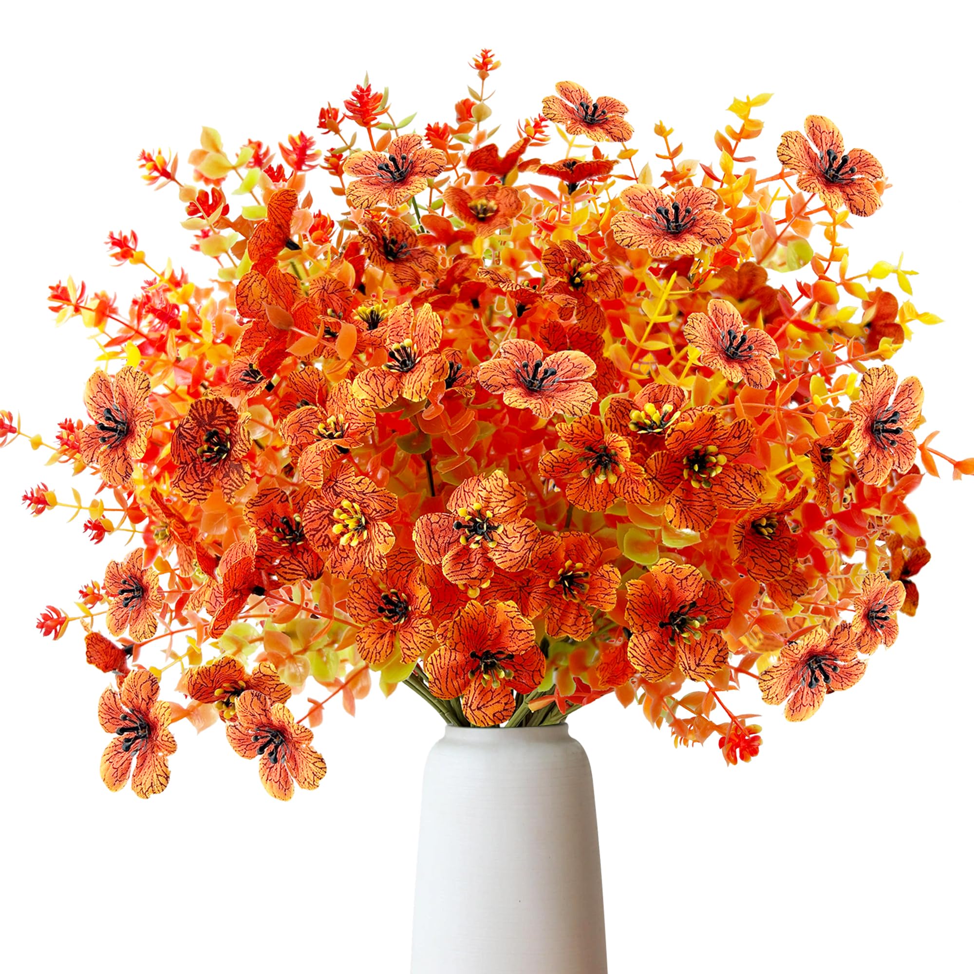 ROLLWAY 8 Stück Herbstblumen Künstlich Herbststrauß Kunstblumen Herbst Deko