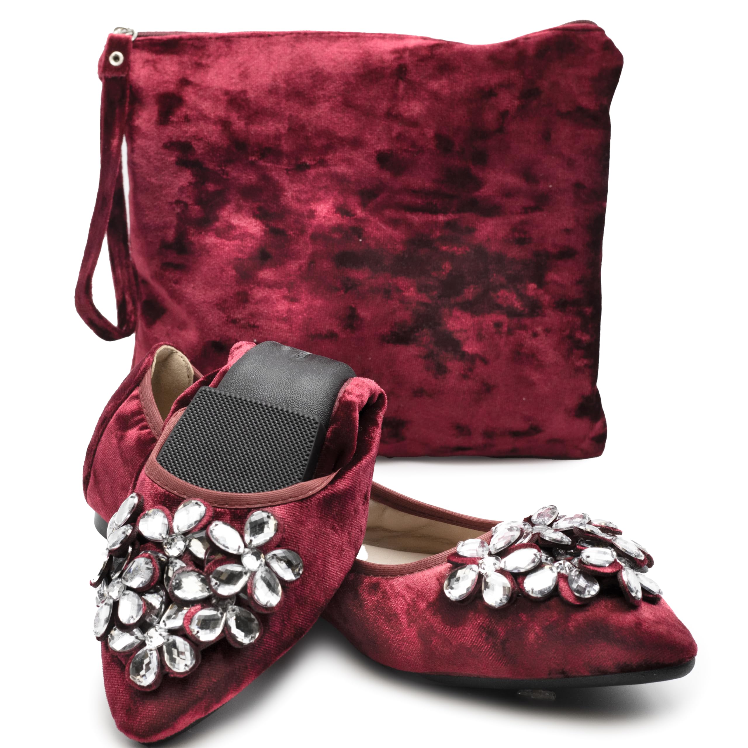 Silky Toes Foldable Flats for Women | Dressy Comfortable Pointed Toe Shoes for Weddings, Events & Travel