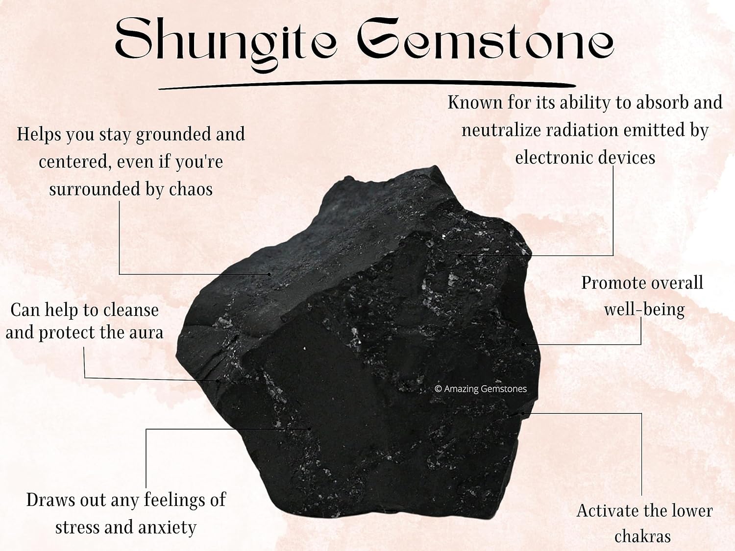 Shungite Pendant Necklace - Image 4