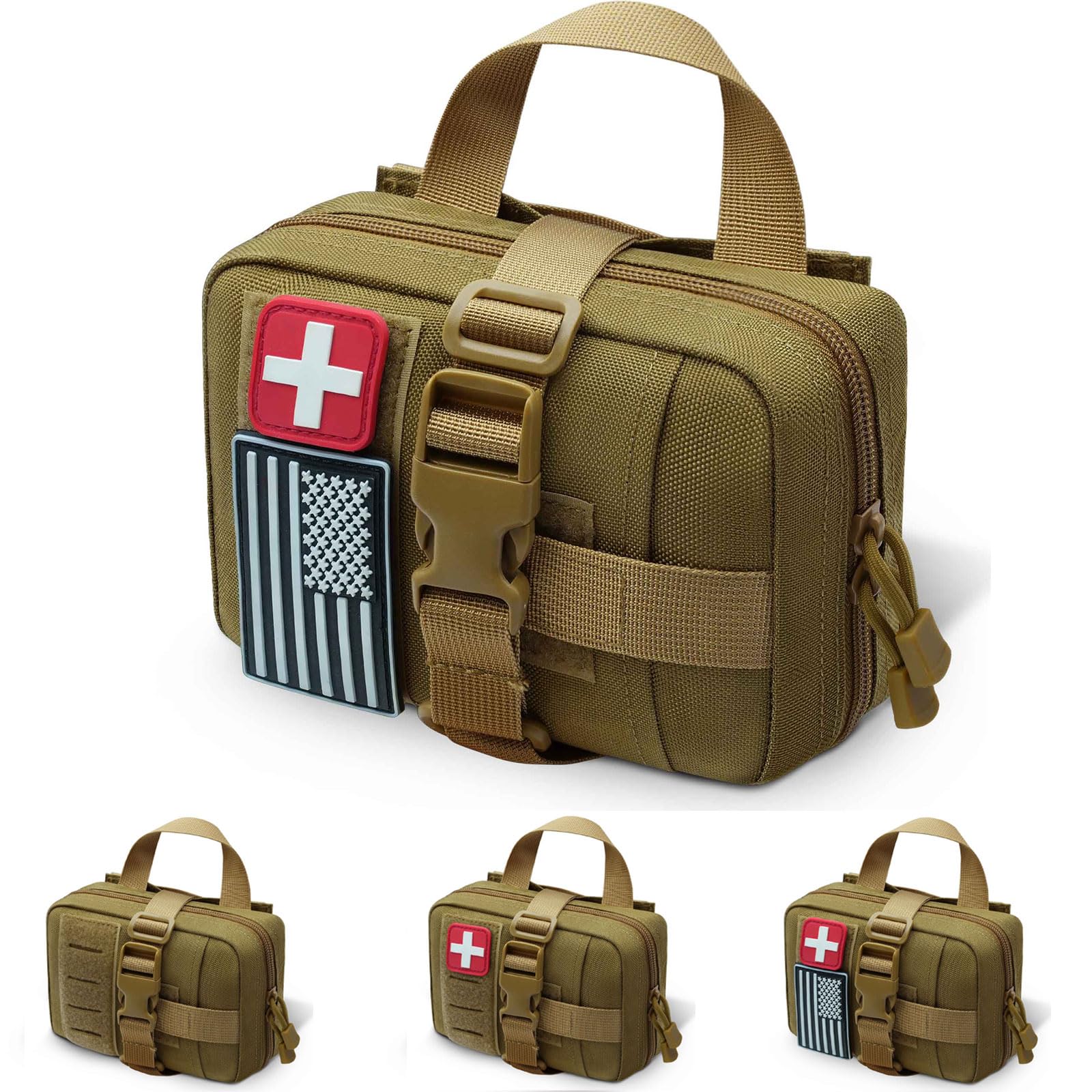 Ifak Pouch Rip Away, Molle First Aid Pouches, Tactical Duty Belt EMT Medical Holder Bag for Camping Hiking Travel - Image 9