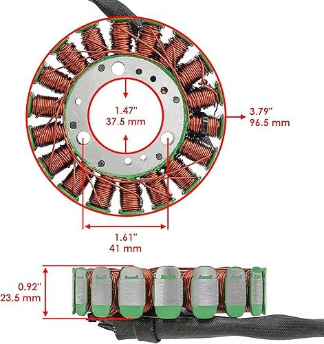 Miniatura 2 de Caltric Junta rectificadora de regulador de estator compatible con Yamaha Raptor 250 Yfm250R Yfm 250R 2008-2013