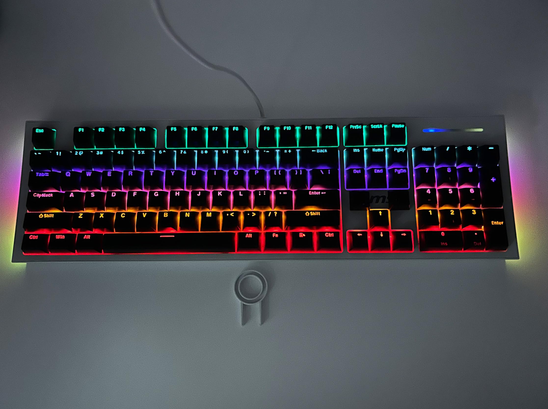 113 Tasti compatibili con Interruttori MX Doubleshot Support, Illuminazione a LED ABS Profili OEM per il Gioco Fai da te Tastiera Meccanica