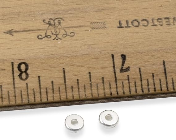 25 Bright Silver 5mm Heishi Beads, TierraCast Contemporary Disk Spacers for Handcrafted Jewelry, Ideal for DIY Enthusiasts