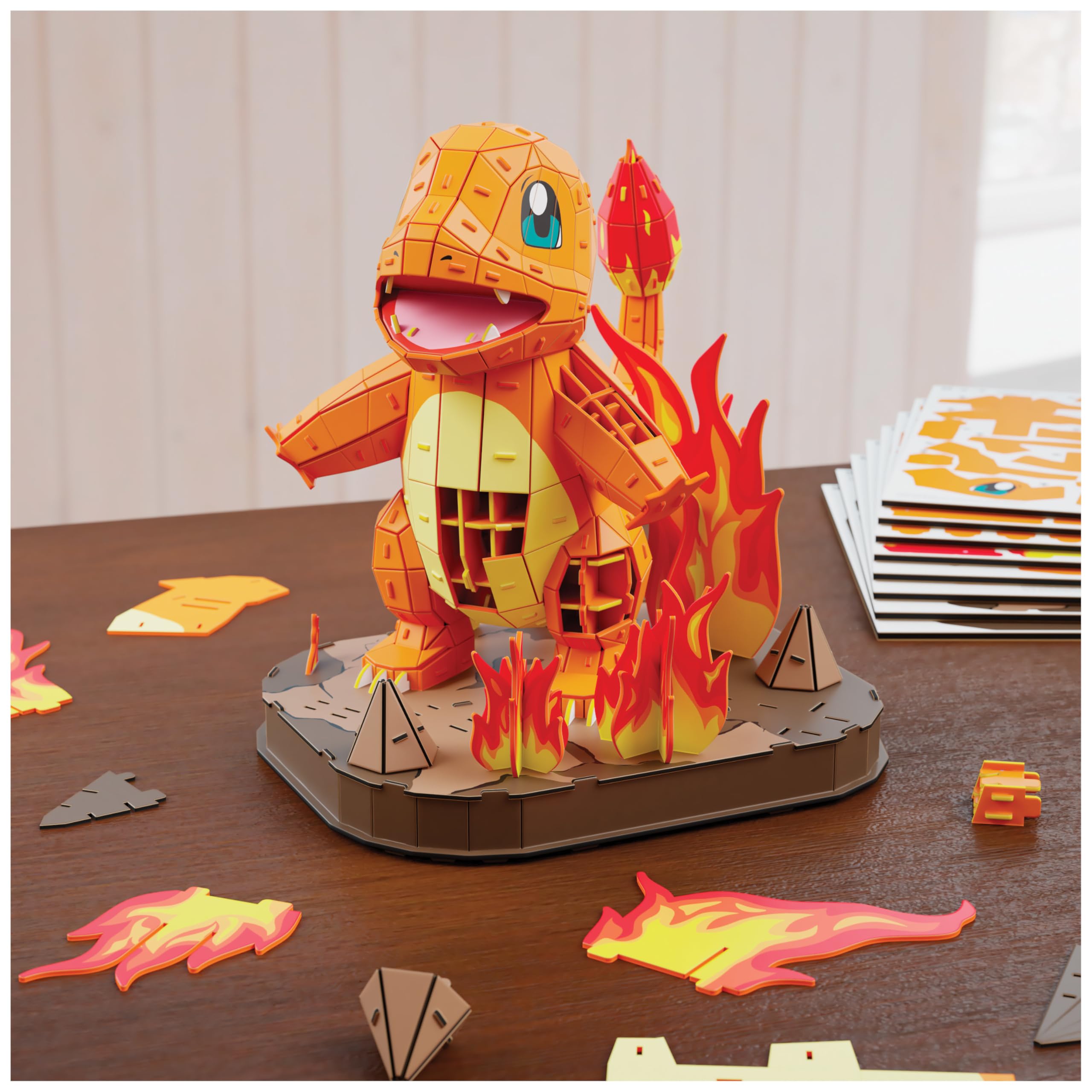 4D Build, Pokémon Charmander 3D figurka do złożenia, Figurki Pokémon do zbierania, Puzzle 3D dla dorosłych i nastolatków, 241 elementów, dla osób w wieku od 12 lat