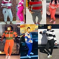 Vista 3 de TOPONSKY - Conjunto de 2 piezas de atuendo deportivo para mujer, con pantalón de retazos y manga larga