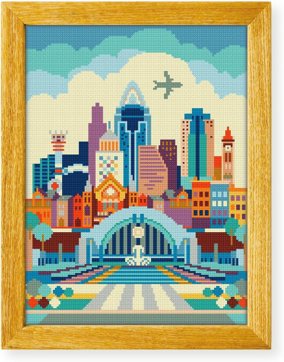 Awesome Pattern Studio Cincinnati USA DS329, Diamond Painting Kit, Diamond Art Kits for Adults, Full Drill 5D Diamond Dots Kits. All Items Included.