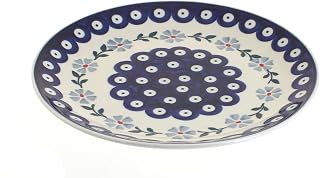 Blue Rose Polish Pottery - Blue Violet Lunch Plate - 8.5" Diameter - Great for Everyday Dining, Casual Dining, or as Formal Dinnerware