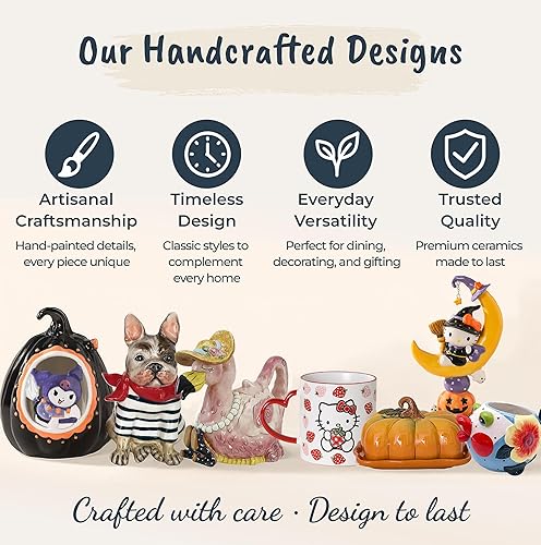 Miniatura 7 de Blue Sky Clayworks Laguna Coastal Sugar & Creamer Set, Cerámica, Azucarero de 4 x 4 x 5 pulgadas Crema de 5 x 3.5 x 4 pulgadas, dije de concha y