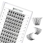 Lash Clusters 96pcs Individual Lashes Y11 D Curl 14mm Cluster Lashes KEYYOU Volume Wispy Lash Extension Soft&Comfortable Easy DIY at Home(Y11 D-14mm)
