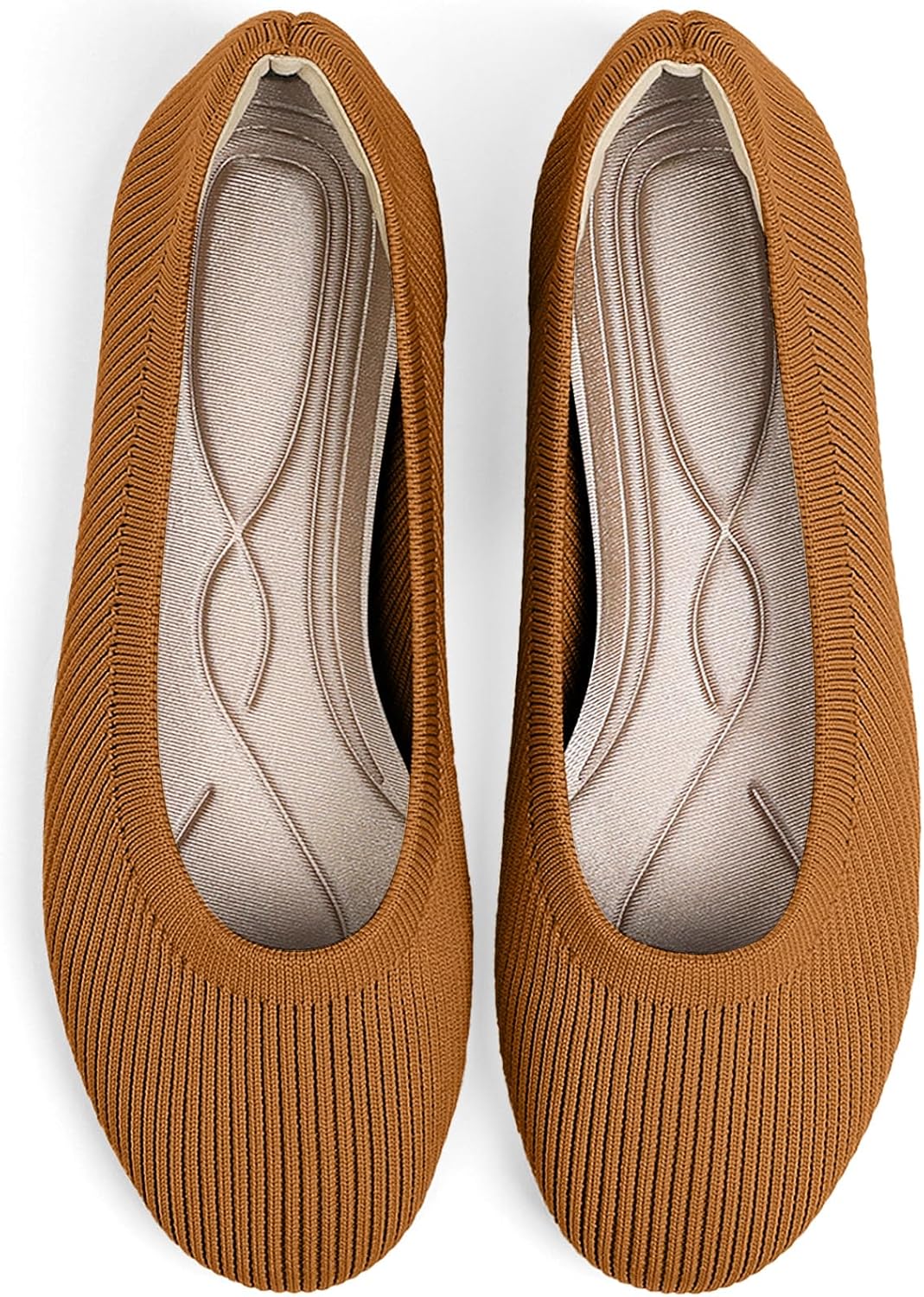 Women's Flats Shoes Round Toe Ballet Knit Comfortable Dressy Flat