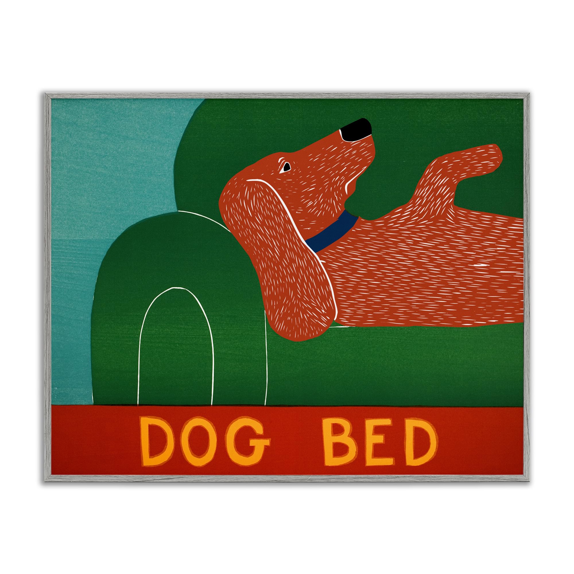 Lit pour chien Stupell Industries, couchage design gris pour salon chaleureux