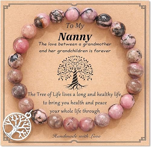 AnChang Regalos para mujeres, pulsera de árbol de la vida, regalos para abuela, abuela, abuelita, MiMi, abuela, Nonna, GiGi, pulsera de cuentas de