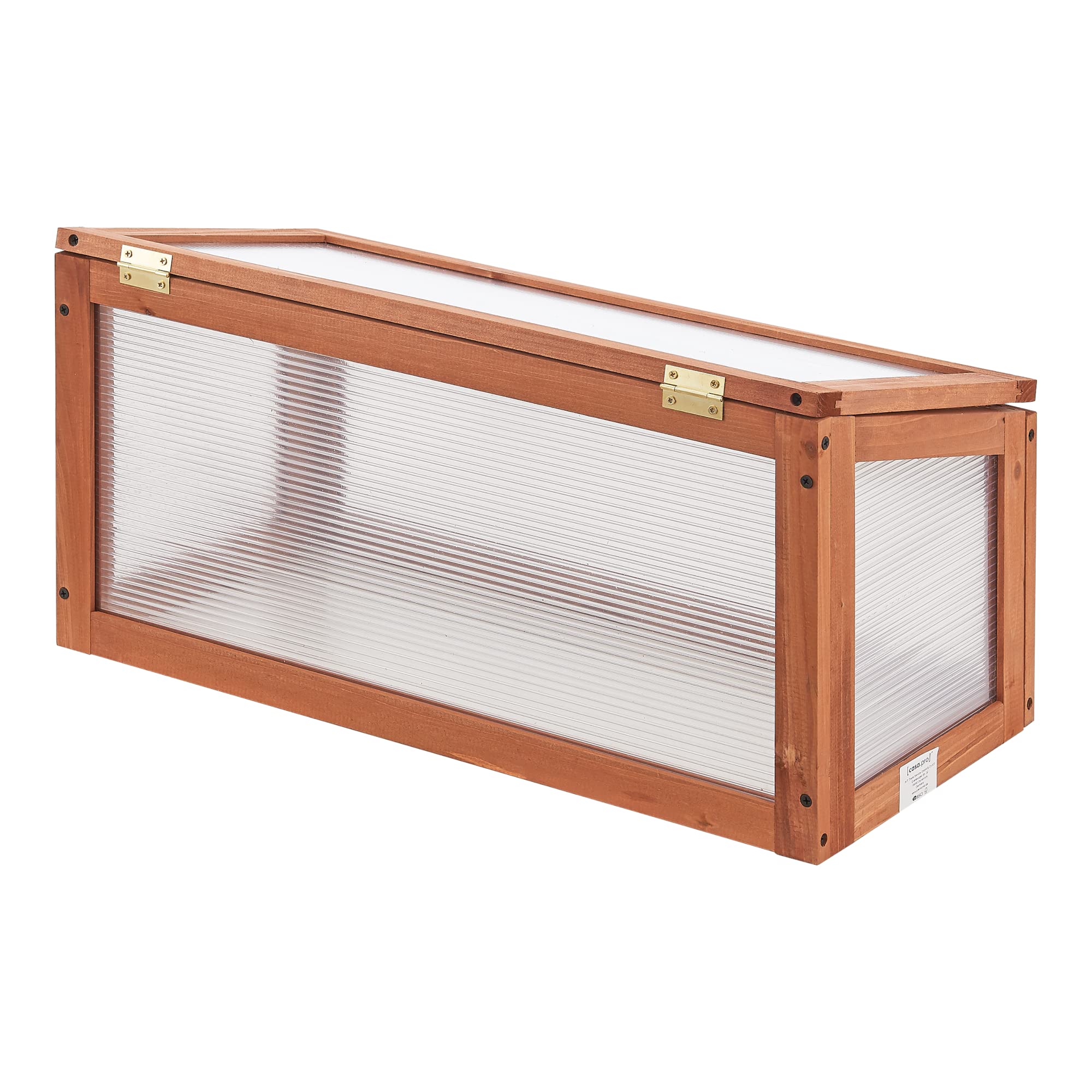 casa.pro Frühbeetaufsatz Laarbeek Mini Gewächshaus Garten Outdoor Frühbeetkasten mit Deckel 60 x 30 x 30 cm offener Boden Hohlkammerplatten wetterfest