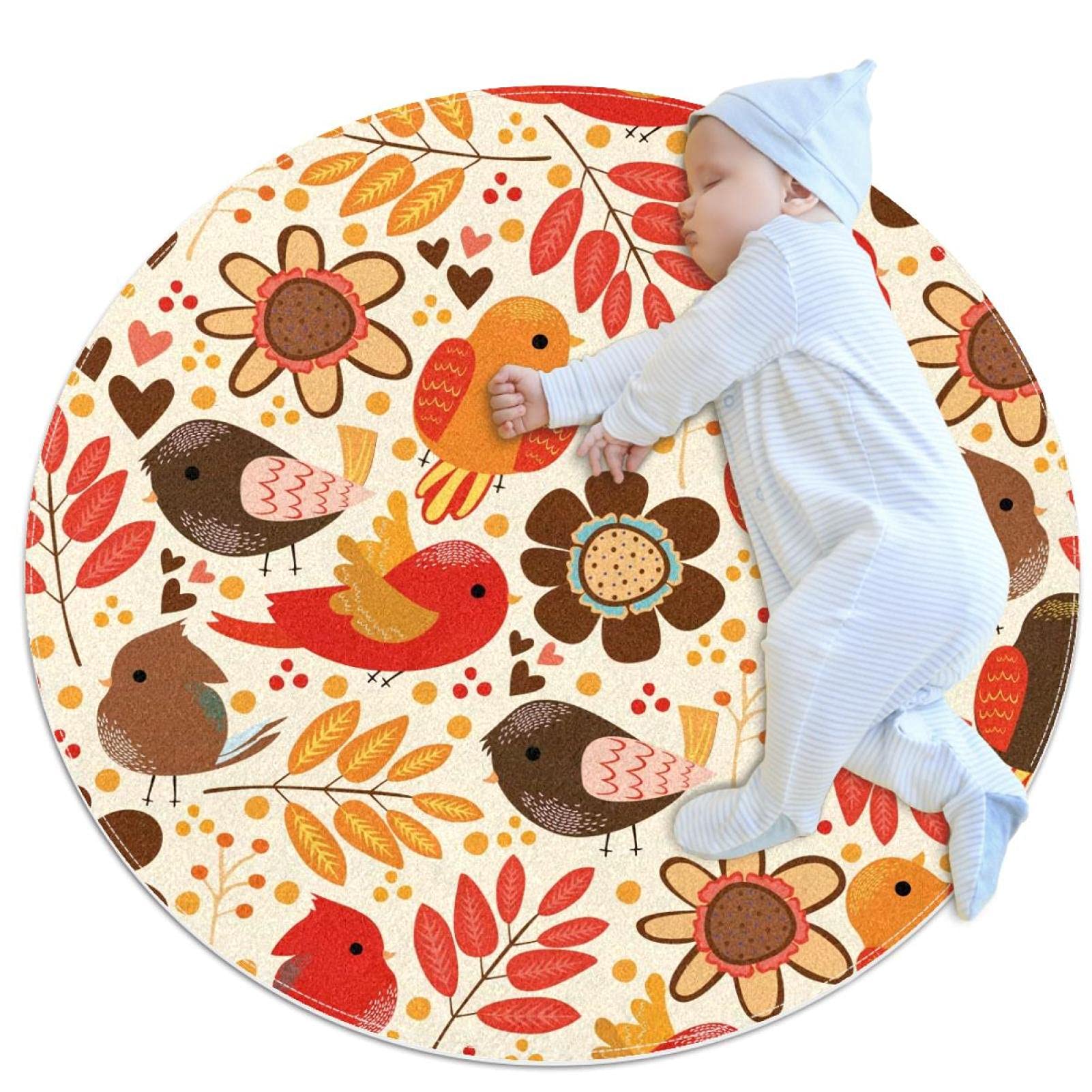 Tapis de salle de bain motif oiseau pour sécuriser les sols