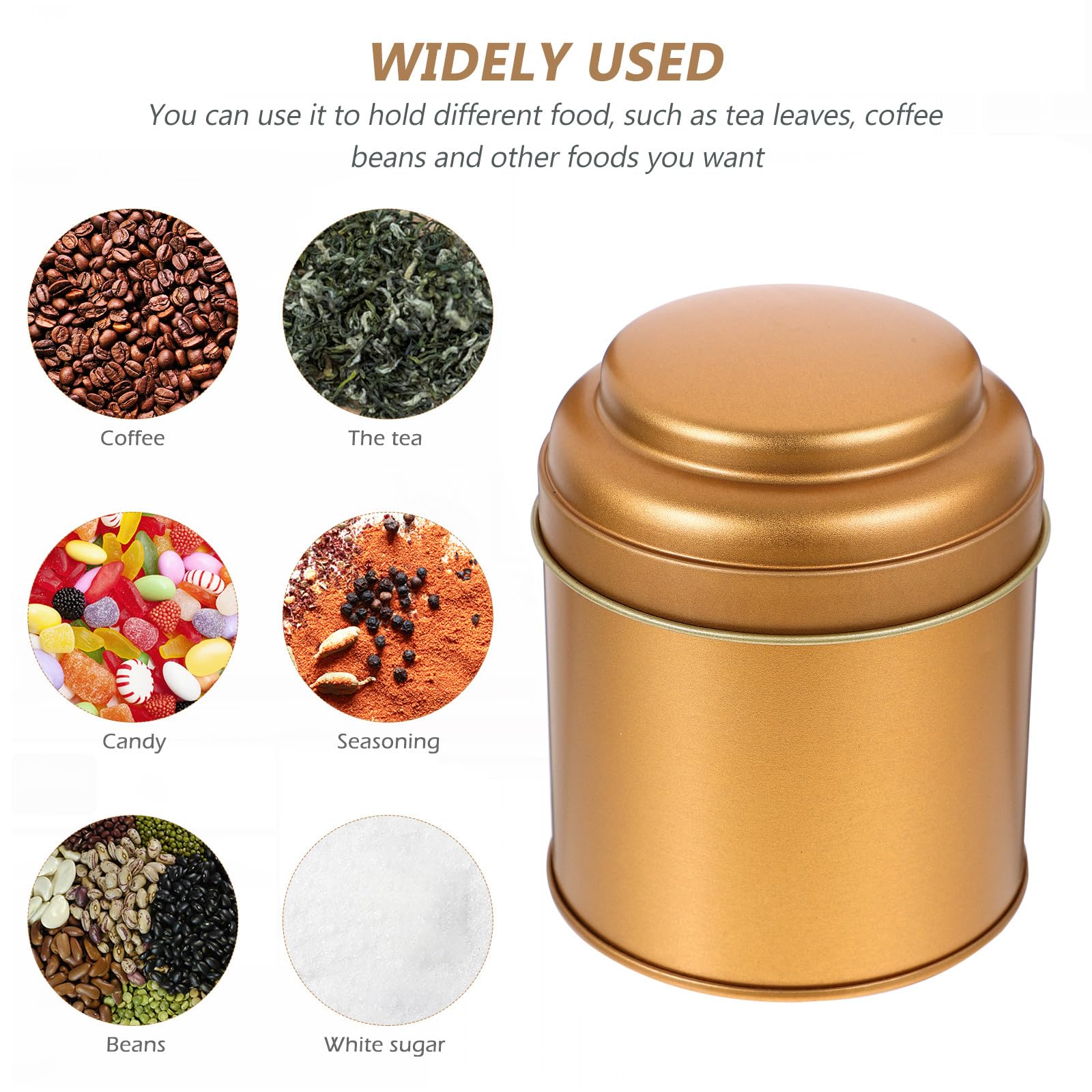 Didiseaon 6 Botes de Té Pequeños de Hojalata Tapa Doble, Almacenamiento Hermético para Cocina, Recipiente Metálico Reutilizable Color Rosa Mate para Guardar Té, Dulces y Especias
