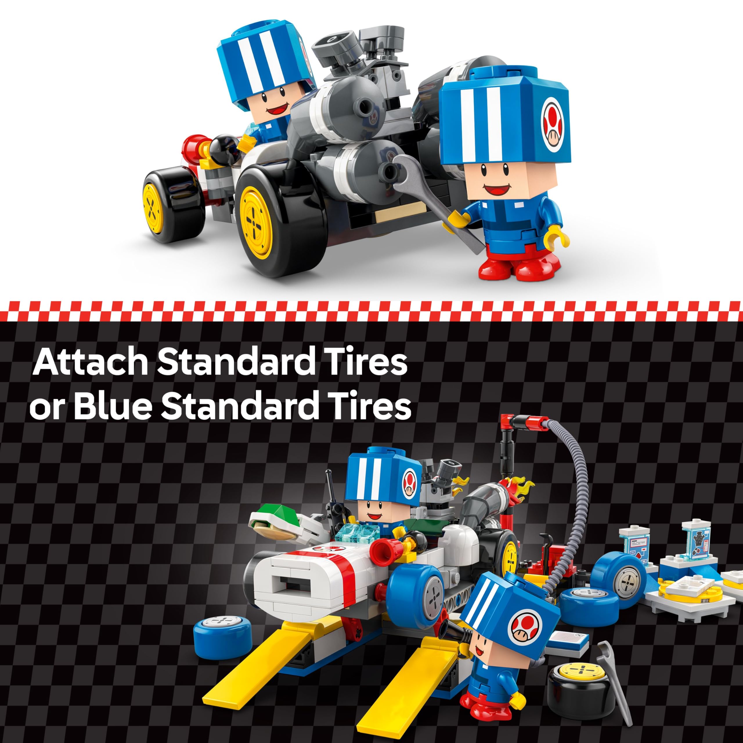 LEGO Super Mario: Mario Kart Toad's Garage - Nintendo Toy Building Set for Kids, Boys & Girls, Ages 8+ - Collectible Mario Kart Toy for Fans with 2 Blue Toad Figures - Gift Idea for Birthdays - 72035 - Image 5