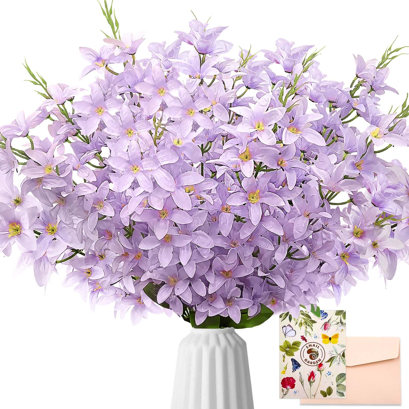 Fleurs artificielles de delphinium haut de gamme lot de 2 mufliers de 68 cm pour décoration de luxe