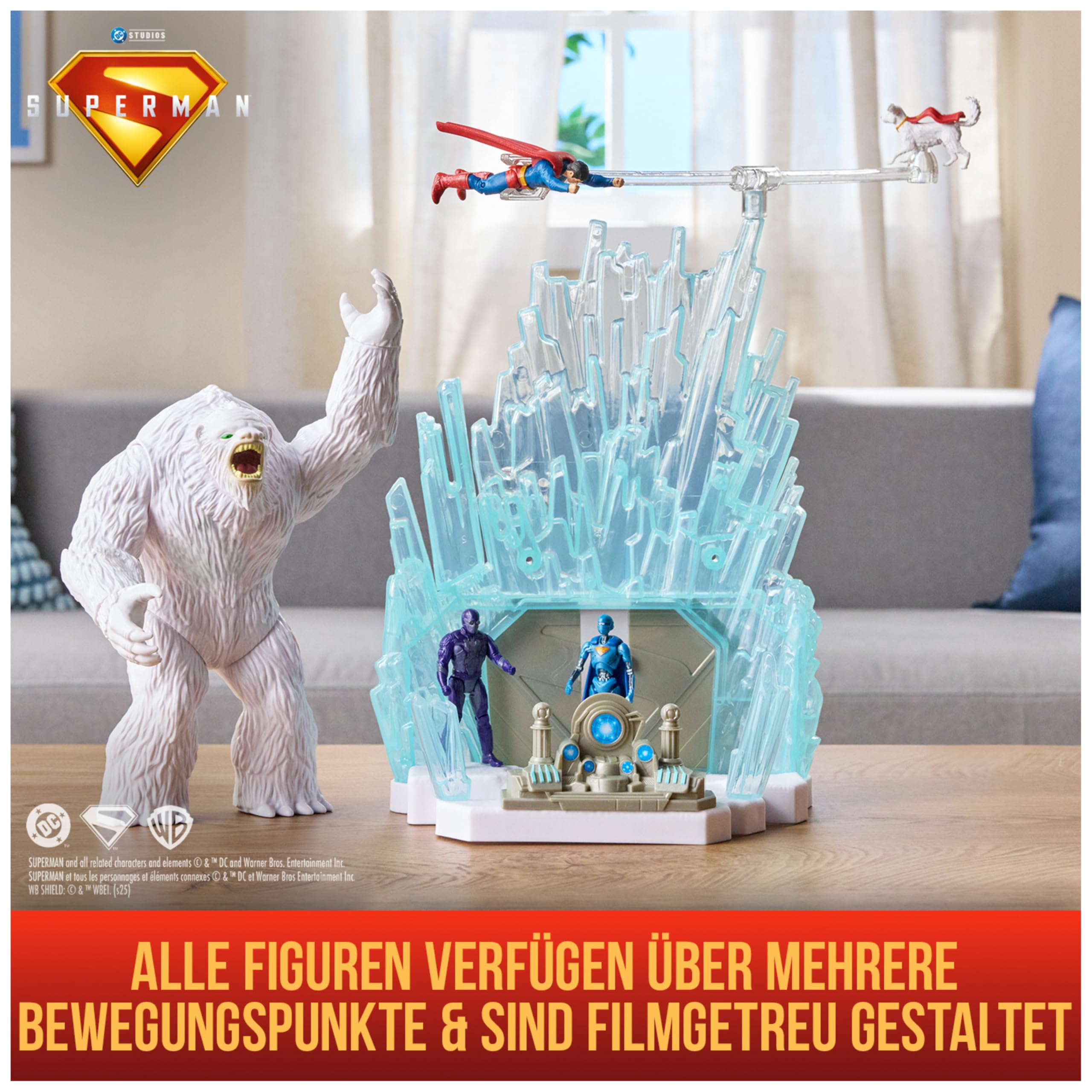 DC Comics Superman - Playset Fortress of Solitude, 33cm, with Superman and  Crypto Figure and Snow Monster, Toy for Children from 4 Years : Amazon.se:  Toys