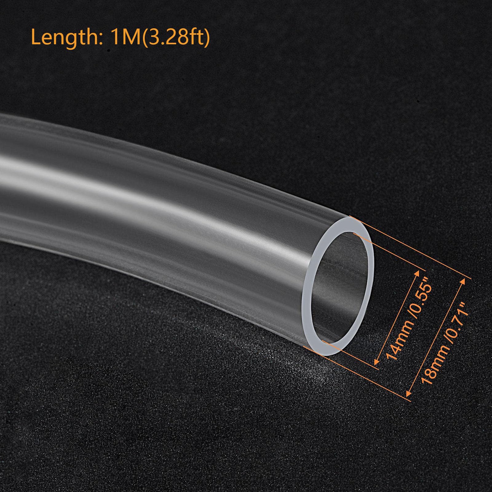 Transparenter PVC-Schlauch 14x18 Mm – 4 M Lebensmittelechter Flexschlauch Für Wasser, Luft & Mehr