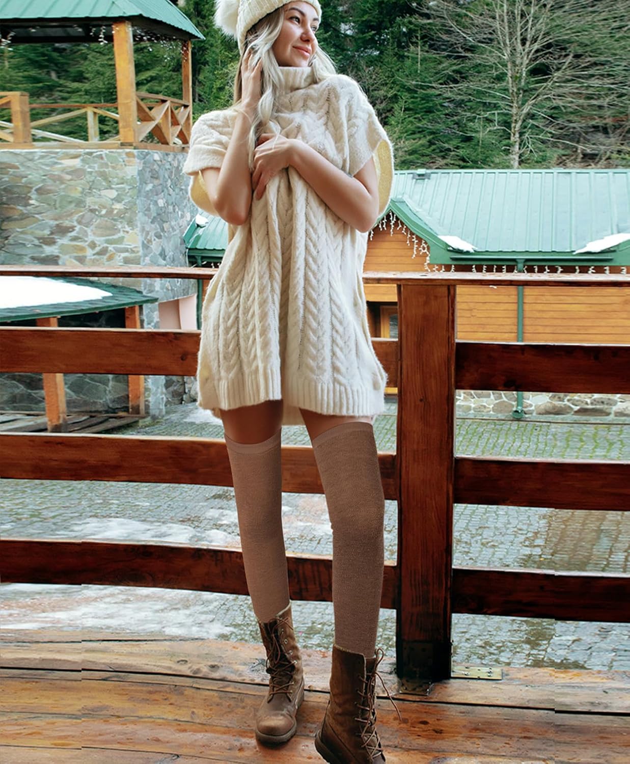 Chalier Womens Thigh High Socks Causal Stockings for Women Soft Thigh Socks - Image 7