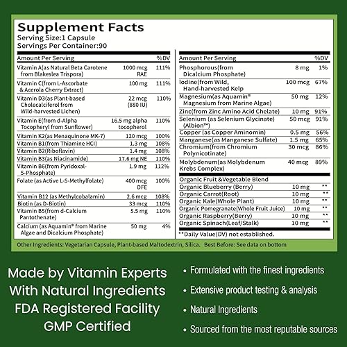 Miniatura 6 de One Daily Multivitamínico para hombres, con vitaminas y minerales + alimentos integrales orgánicos, suplemento para aumentar la energía, salud