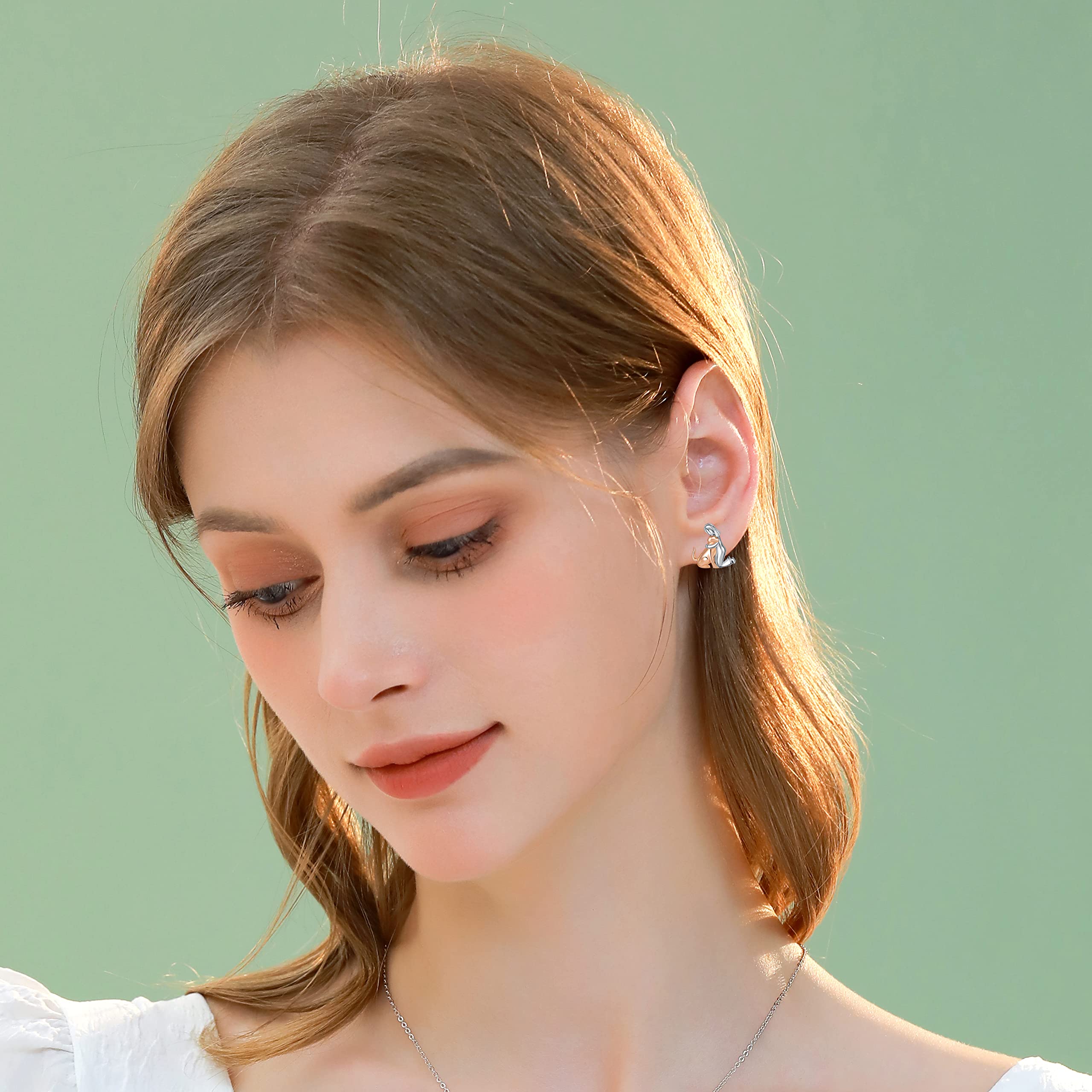 Orecchini A Bottone In Argento Sterling S925 Con Fiori E Simpatici Animaletti Orecchini A Bottone Gioielli Regalo Per Donne IT1