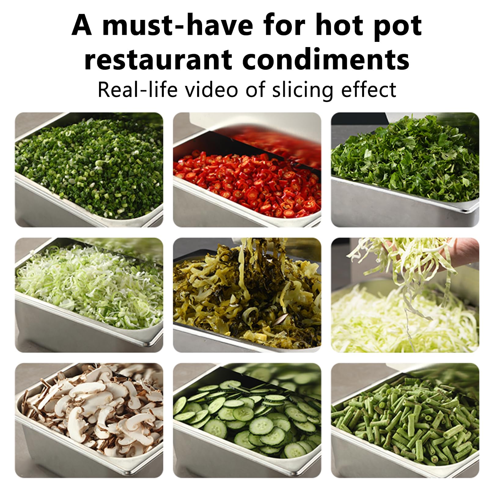 Affettatrice elettrica per verdure commerciale, 900 giri/min, spessore regolabile da 1 a 30 mm, per aglio, zenzero, peperoncino, patate, cetrioli
